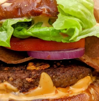 Vegan Burger At Underground Vegan In Birmingham