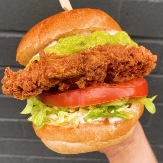 Burger At V Rev Vegan Diner In Manchester