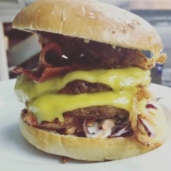 Burger At V Rev Vegan Diner In Manchester