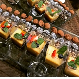 vegan flan At Herban Fix Vegan Kitchen In Atlanta