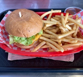 Burger & french fries At Lord of the Fries In Wellington