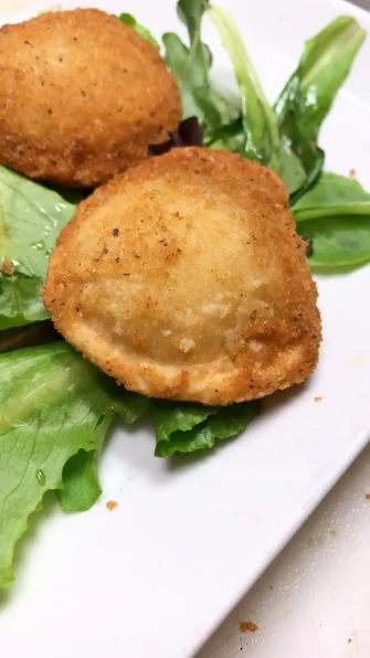 Fried vegan ravioli At 3 Brothers Vegan Cafe In Copiague