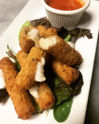 mozzarella sticks At 3 Brothers Vegan Cafe In Copiague
