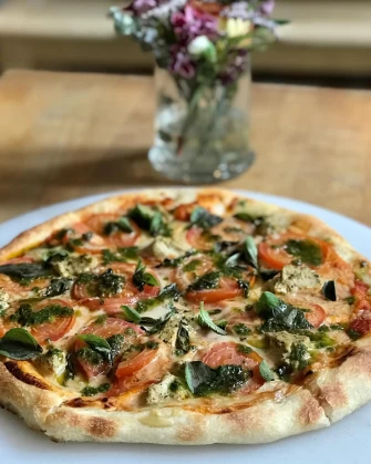 Vegan Pizza At Rock Hill Bakehouse Cafe In Glens Falls