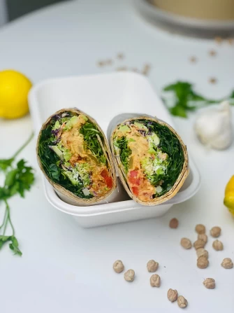 Kale Garbanzo Wrap At Plant Daddy’s Kitchen In Oceanside