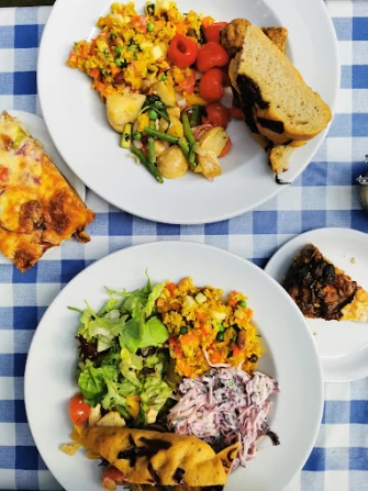 Vegetarian Food At Rainbows End Cafe In Glastonbury