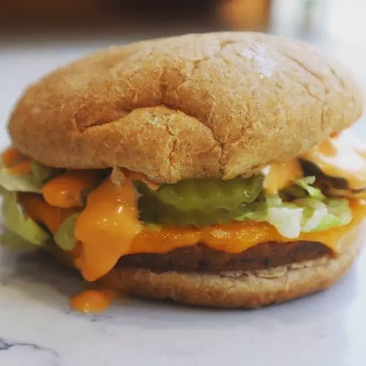 Burger At Marty's V Burger - Kips Bay In New York City