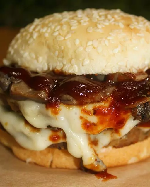 Burger At Marty's V Burger - Kips Bay In New York City