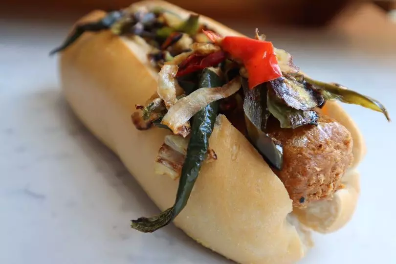 Hot Dog At Marty's V Burger - Kips Bay In New York City
